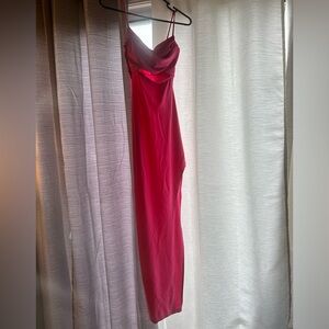 NEVER WORN hot pink satin dress